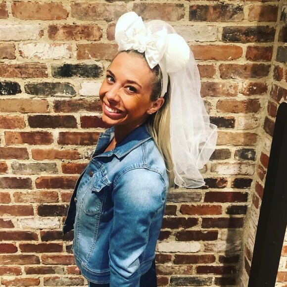 Bridal Veil Headband Mouse Ear Bow Flowers Wedding Bachelorette Jewelry - Picture 7 of 7